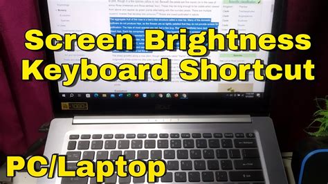 how to increase brightness on desktop using keyboard