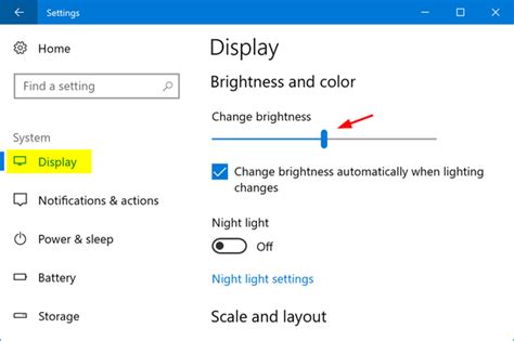 how to increase brightness on microsoft computer