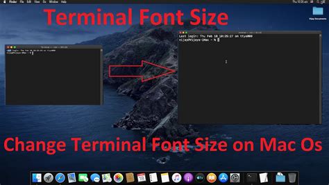 how to increase font size in mac terminal