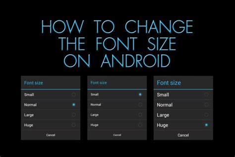 how to increase font size in messenger android
