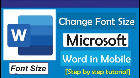 how to increase font size in ms word mobile