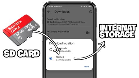 how to increase internal memory of android phone with sd card