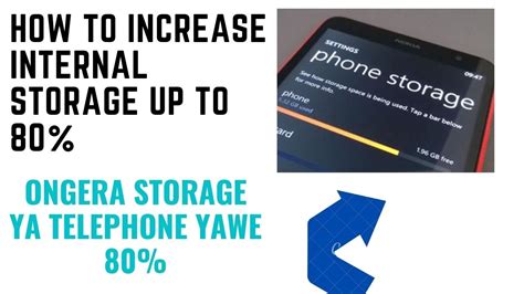 how to increase internal storage of android phone without sd card