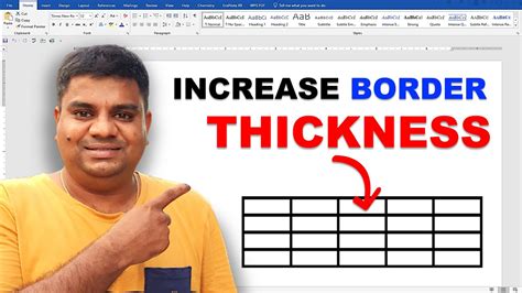 how to increase letter thickness in word