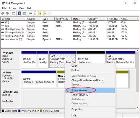 how to increase memory size of c drive in windows 10