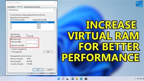 how to increase ram in pc windows 10