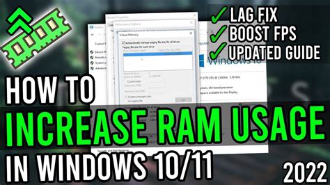how to increase ram usage windows 10
