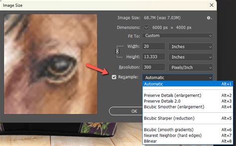 how to increase resolution of image in photoshop express