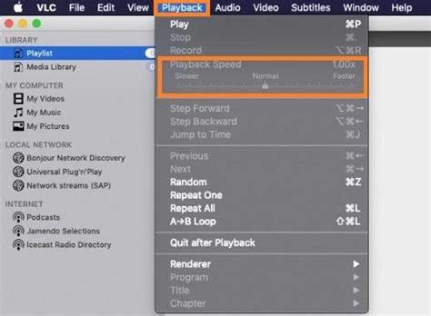 how to increase speed in vlc mac