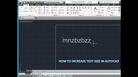 how to increase text size in autocad 2021