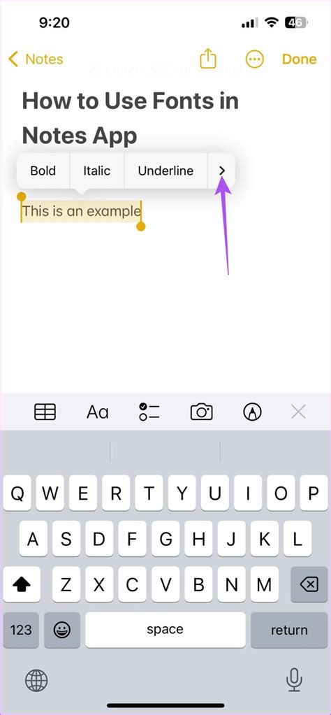 how to increase text size in notes app iphone