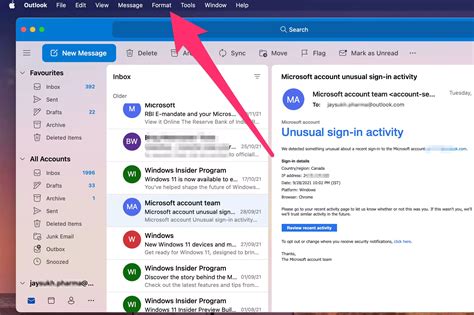 how to increase text size in outlook on mac