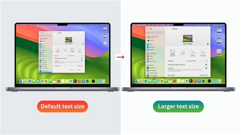 how to increase text size on mac mini
