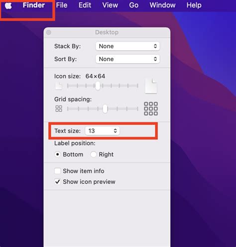 how to increase text size on notes mac