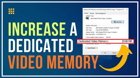 how to increase video memory in windows 10