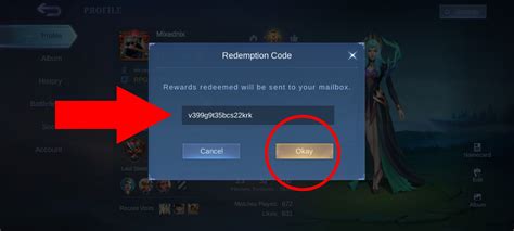 how to input code in mobile legends
