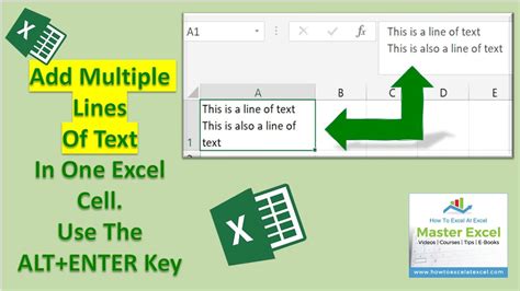 how to input multiple lines in excel cell