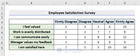 how to input survey data into excel