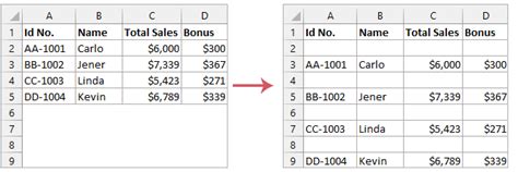 how to insert 10 rows after every row in excel