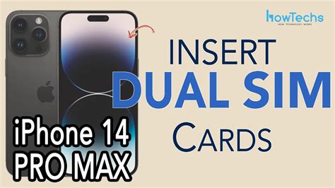 how to insert 2 sim card in iphone 14 pro max