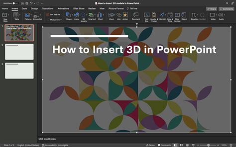 how to insert 3d objects in powerpoint