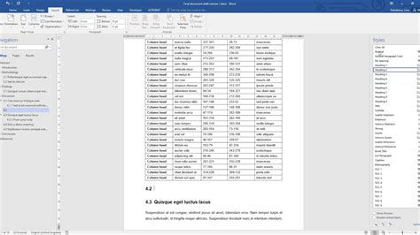 how to insert a bigger table in word