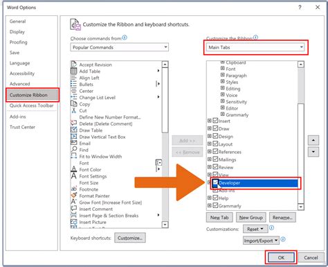 how to insert a checkbox in word without a developer tab