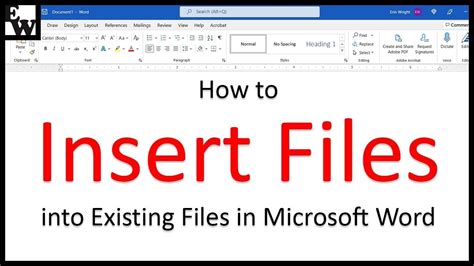 how to insert a document in ms word