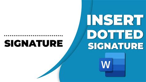 how to insert a dotted signature line in word
