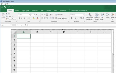 how to insert a excel sheet in word document