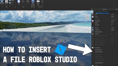 how to insert a file in roblox studio