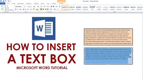 how to insert a floating text box in microsoft word