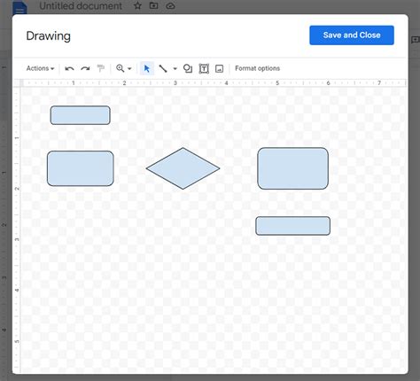 how to insert a flow chart in docs