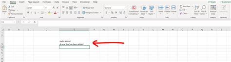 how to insert a line in excel on mac