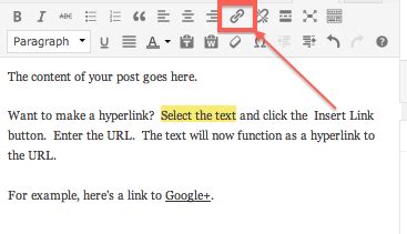 how to insert a link into a facebook post