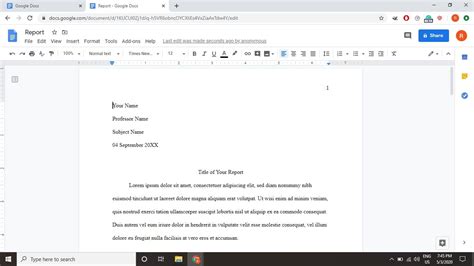 how to insert a mla citation in google docs