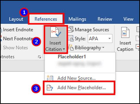 how to insert a placeholder in word on mac