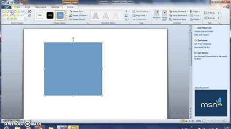 how to insert a shape into a word doc