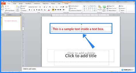 how to insert a table in a text box in powerpoint