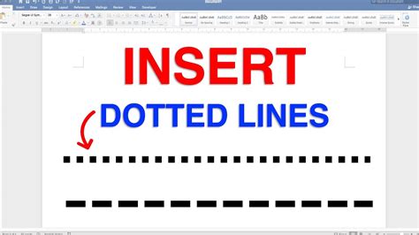 how to insert a vertical dotted line in word