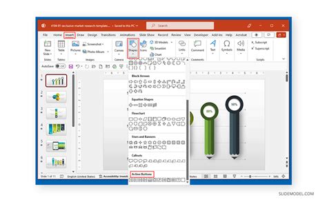 how to insert action button in powerpoint