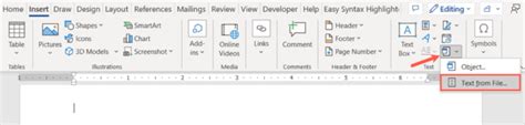 how to insert another word document into word