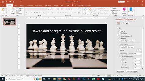 how to insert background image in ppt 2007