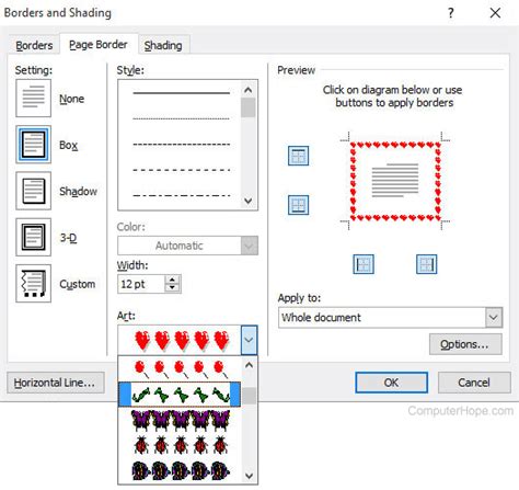 how to insert border in ms word 2010