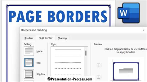 how to insert border in ms word online