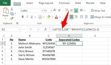 how to insert character in excel formula
