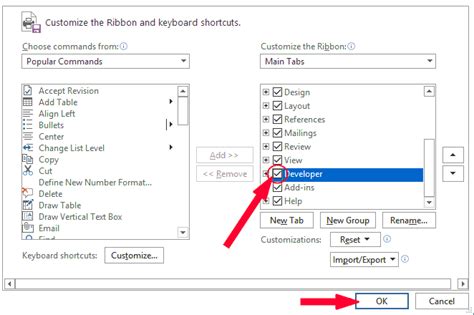 how to insert check box word 365