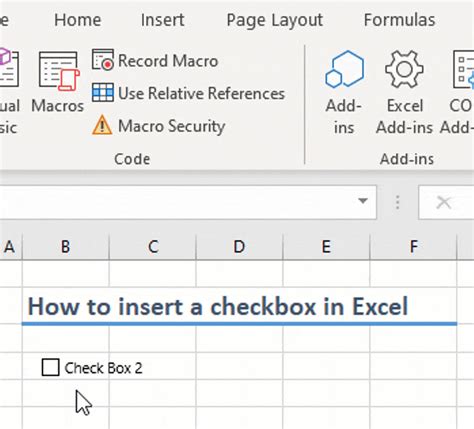 how to insert checkbox in microsoft excel 2007
