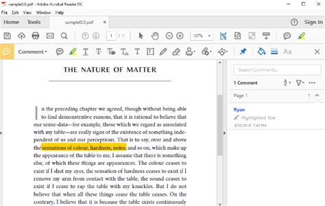 how to insert comments on pdf file