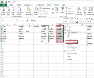 how to insert copied cells in excel on mac